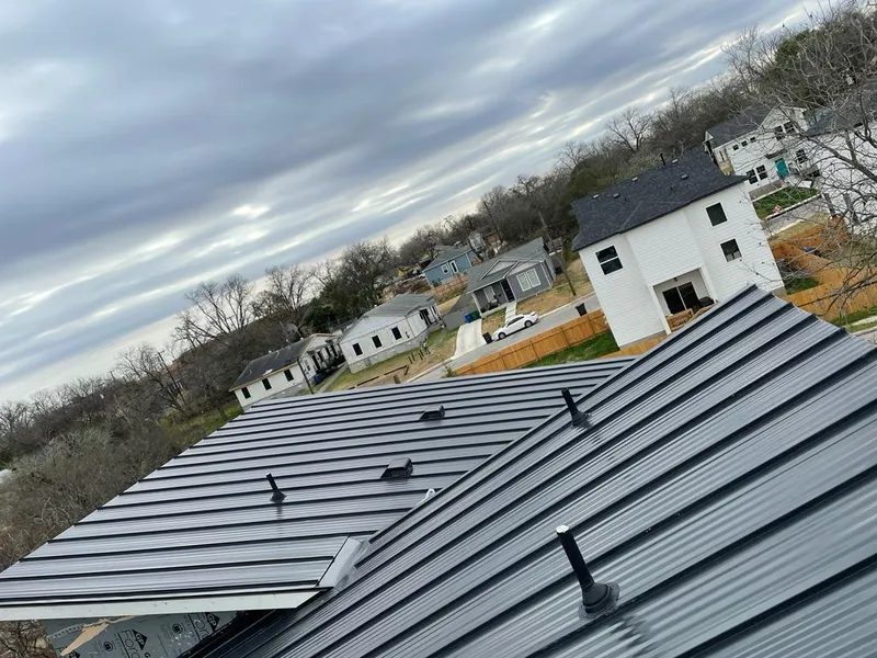 Standing seam metal roof panels with vents for Skylight Repair in Ridgecrest